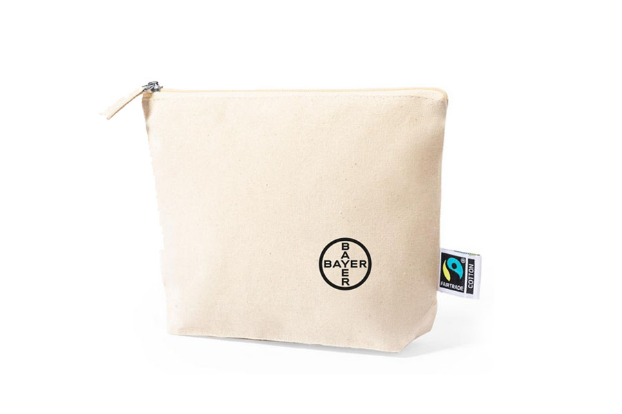 Fairtrade Kosmektiktasche mit Bayer-Logo (50 Stück)