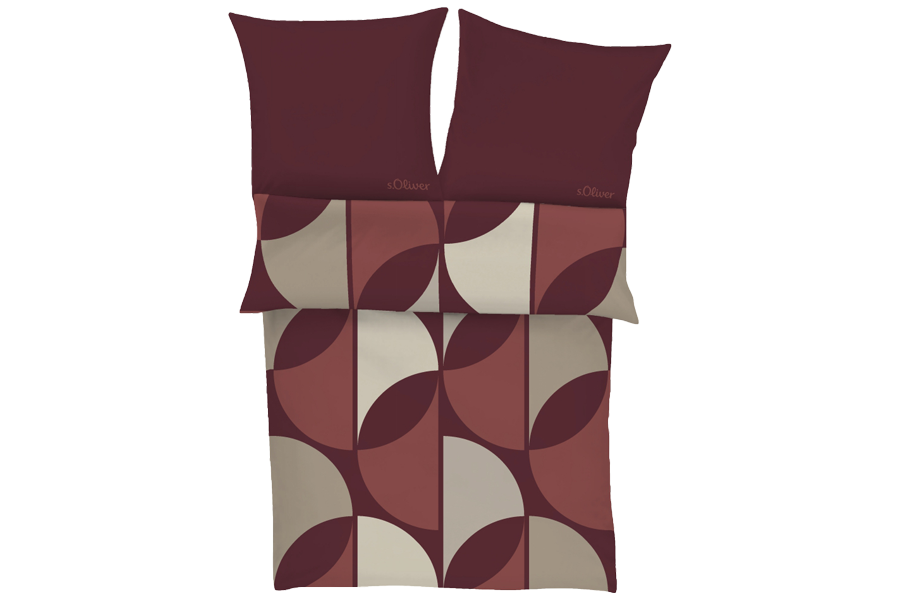 Bettwäsche -Satin von s.Oliver, rot-weiß
